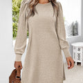 Women's Winter Dress with Puff Sleeve | Mini