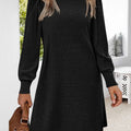 Women's Winter Dress with Puff Sleeve | Mini