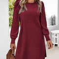 Women's Winter Dress with Puff Sleeve | Mini